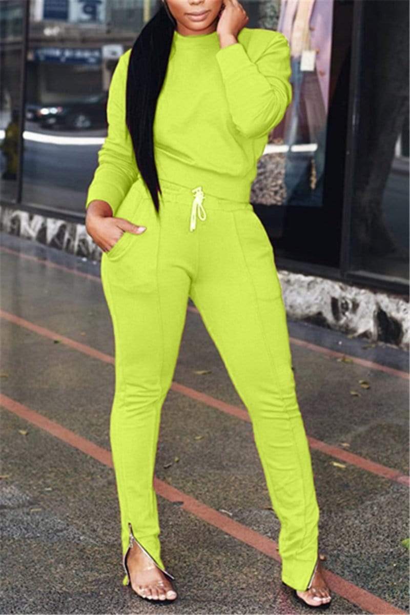 Fashion Casual Sports Feet Zipper Suit