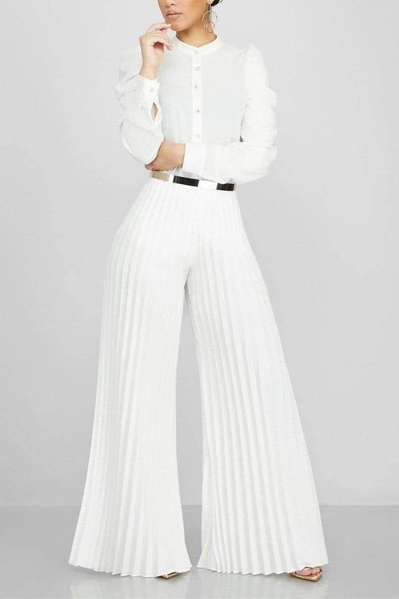 Fashion Casual  Pleated Wide-Leg Pants