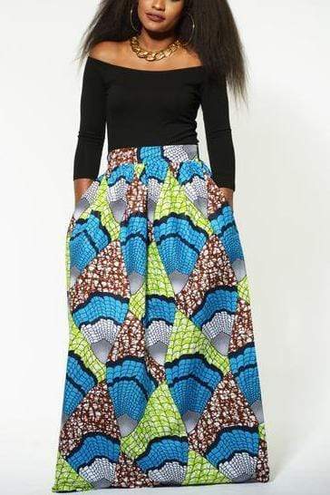 Ethnic Style Print Skirt