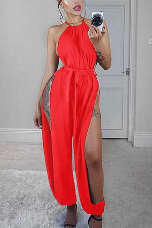 Sexy Fashion  Sleeveless Barelegged Jumpsuit