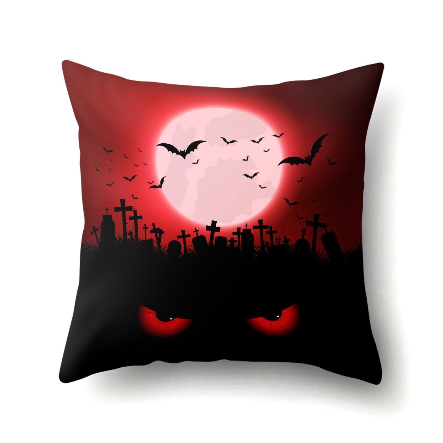 Halloween pumpkins bats witch print pillowcase