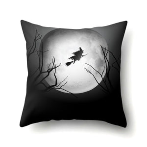 Halloween pumpkins bats witch print pillowcase