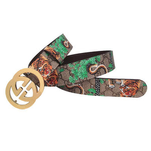 G Letters Tiger Print Belt