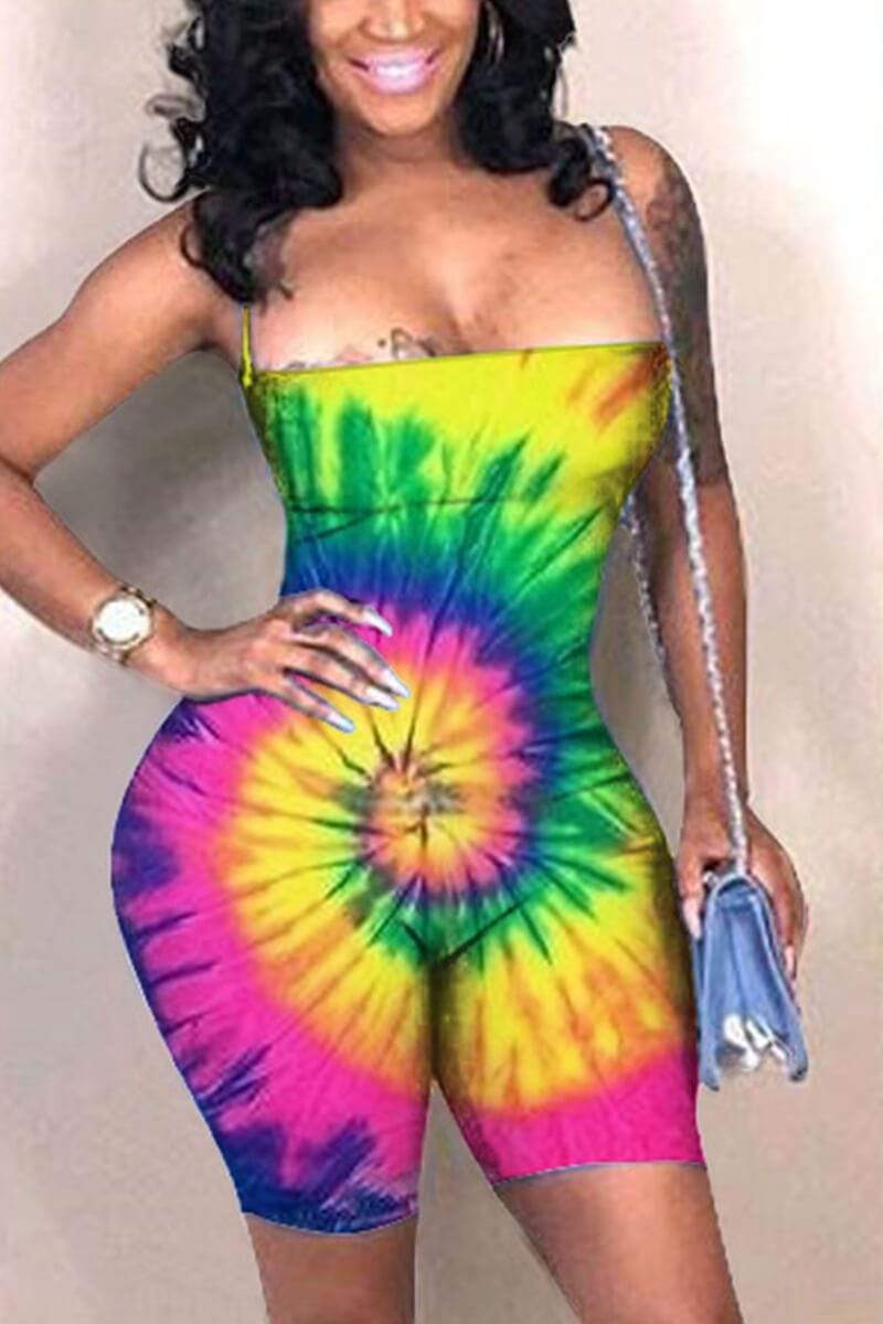 Sexy Printed Strapless backless Romper