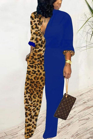 Leopard Straight Pants Set