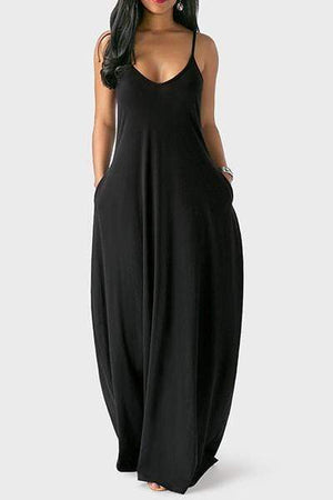 Casual Asymmetrical Floor Length Dress - VogueRegion