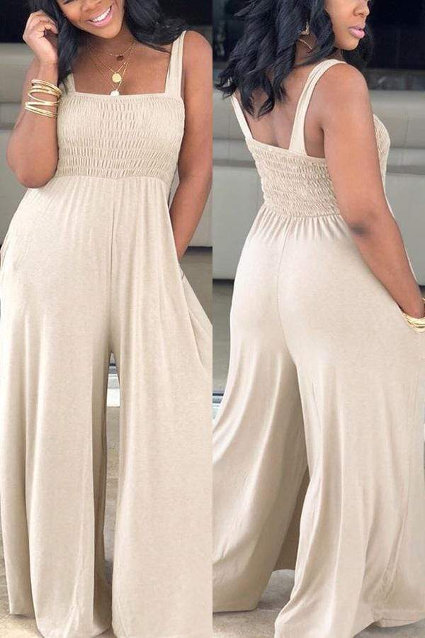 Fashion Casual Loose Sling Jumpsuit