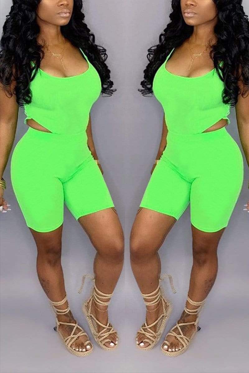 Sexy Casual Sleeveless Short Set