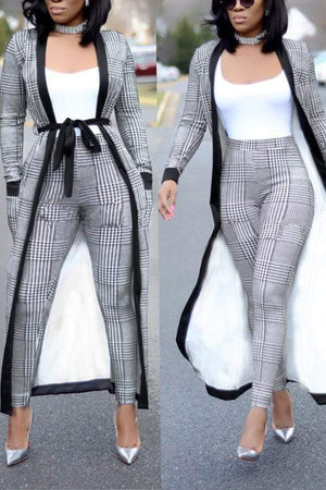 Casual Geometric Printed  Pants Set - VogueRegion