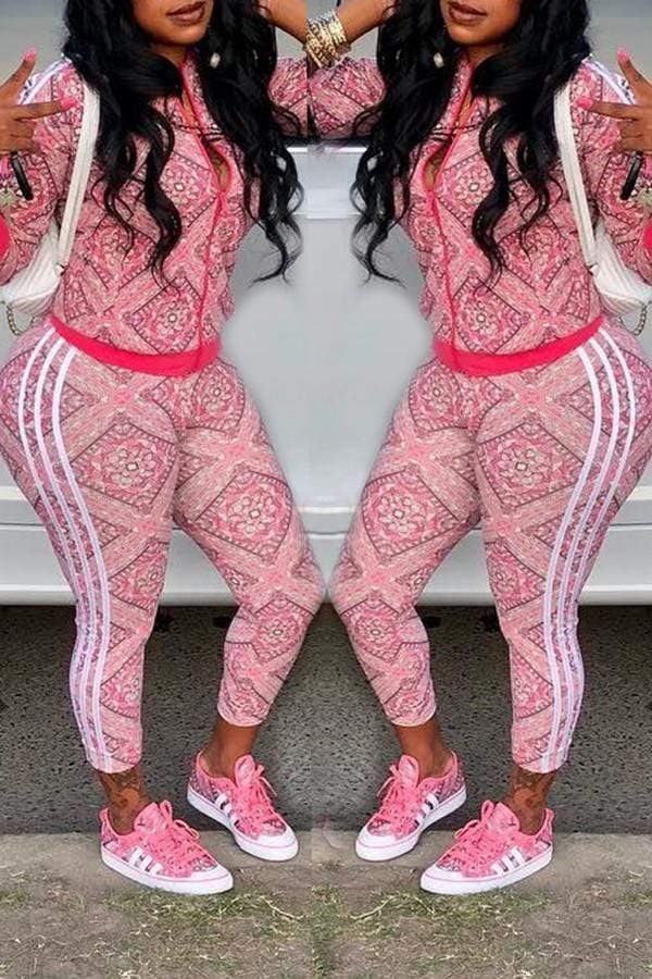 Casual Floral Printed Pants Set - VogueRegion