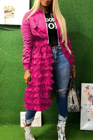 Fashionable Laciness  Long Coat