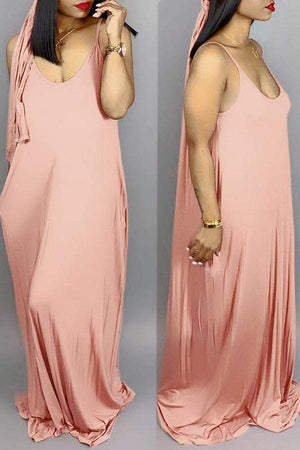 Casual Asymmetrical Floor Length Dress - VogueRegion