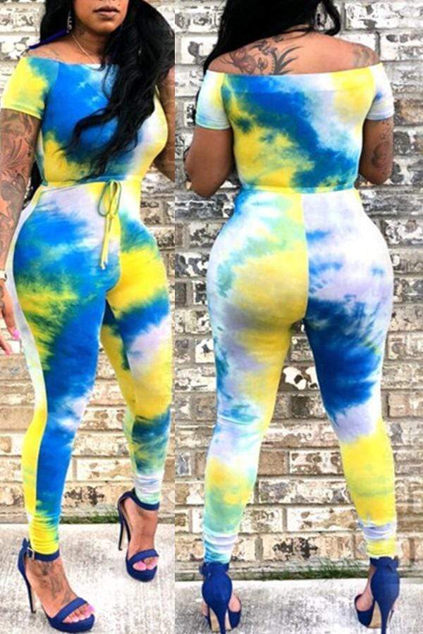 VogueRegion Casual Printed One-piece Jumpsuit - VogueRegion