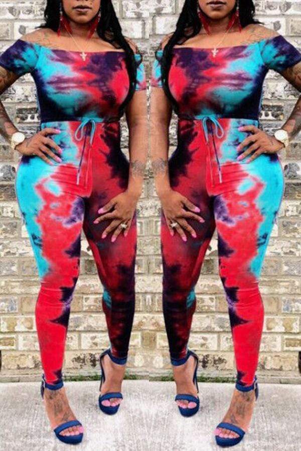 VogueRegion Casual Printed One-piece Jumpsuit - VogueRegion