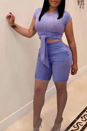 Work Knot Design Shorts Set
