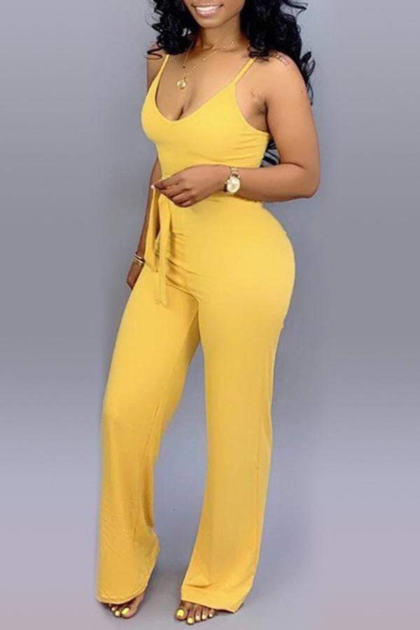 VogueRegion Lace-up Jumpsuit