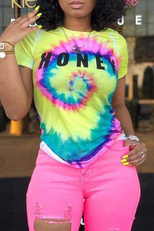 Leisure Letter Print T-shirt