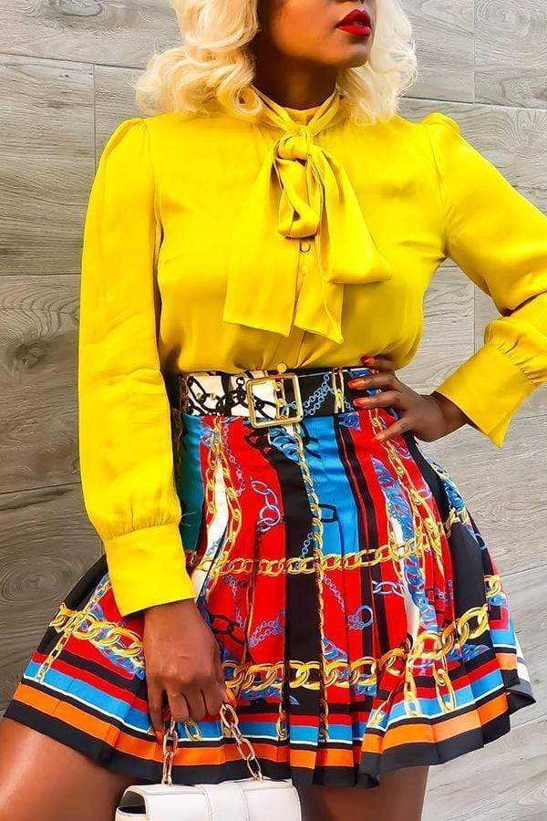 VogueRegion Bohemian Ruffle Design Mini Skirts - VogueRegion
