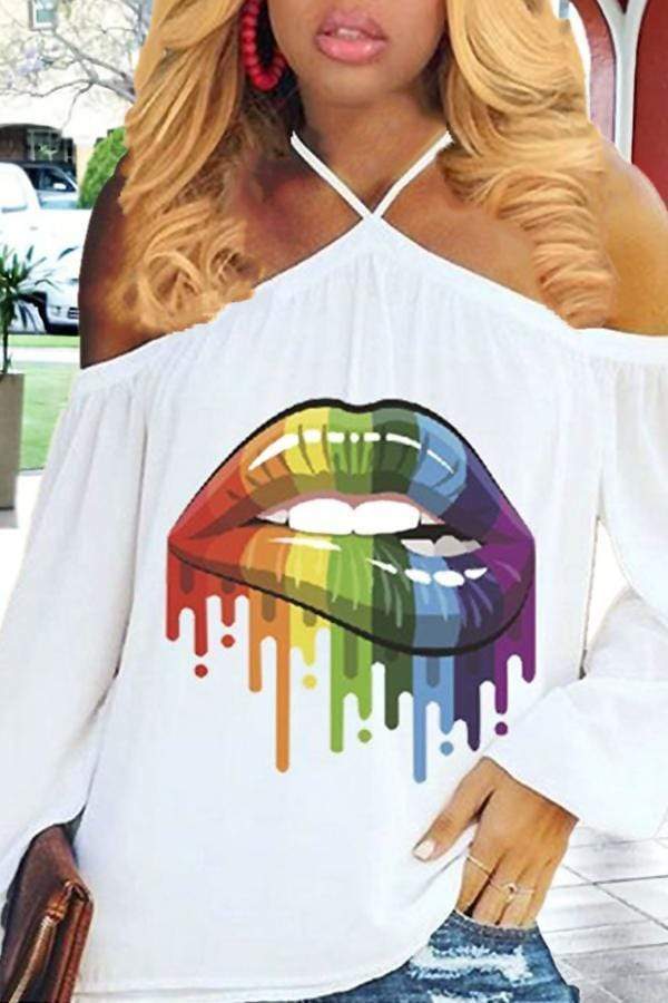 Work Lip Printed T-shirt