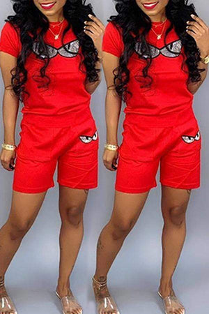 Leisure Printed Shorts Set - VogueRegion
