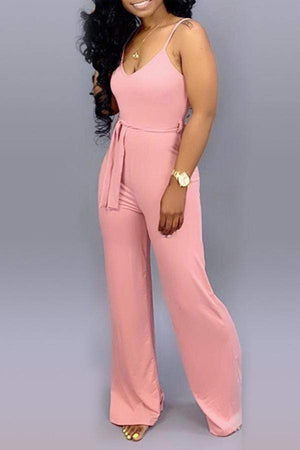VogueRegion Lace-up Jumpsuit