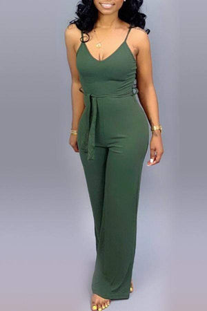 VogueRegion Lace-up Jumpsuit