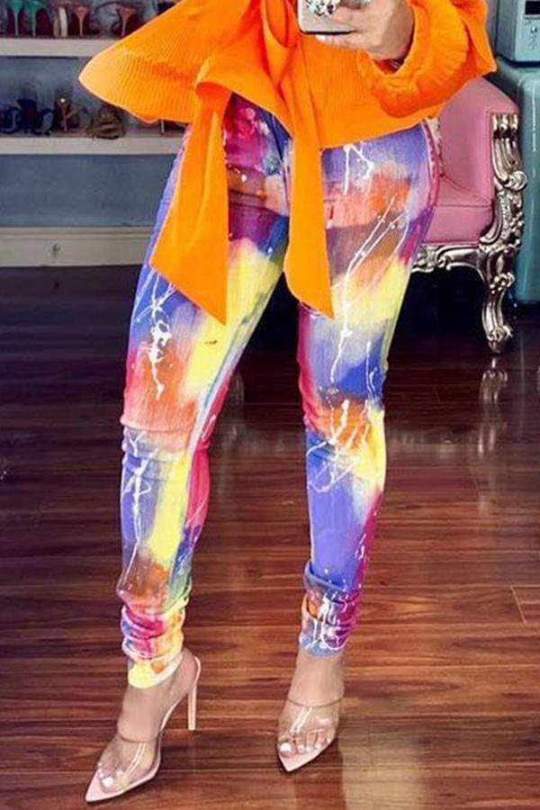 VogueRegion Casual Printed Pants - VogueRegion