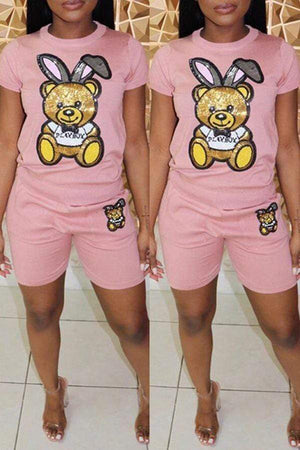 Casual Printed Shorts Set - VogueRegion