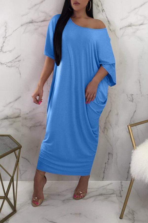 One Shoulder Ankle Length Dress - VogueRegion