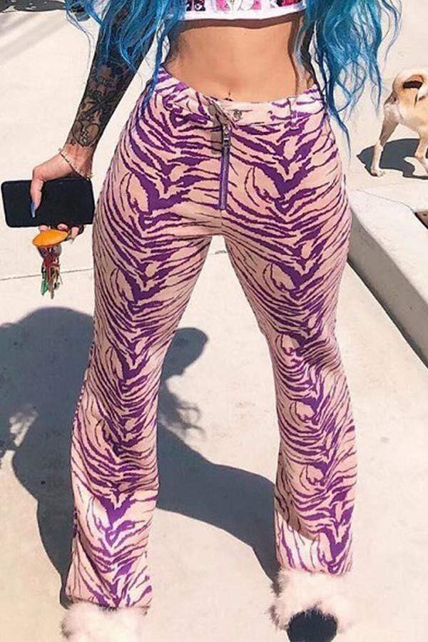 VogueRegion Casual Printed Multicolor Pants - VogueRegion