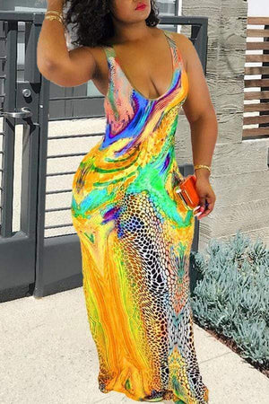 Trendy Tank Sleeveless Floor Length Dress