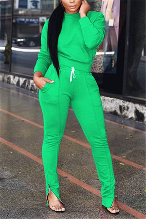 Fashion Casual Sports Feet Zipper Suit