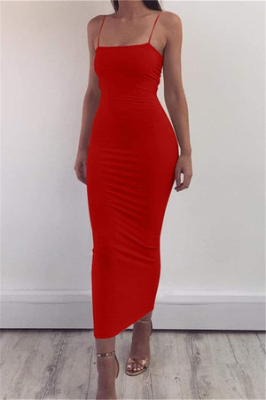 Fashion Sexy Sling Slim-Fit Dress