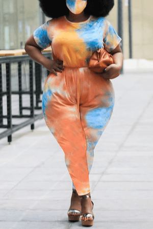 Fashion Casual Street Print Plus Size Jumpsuit