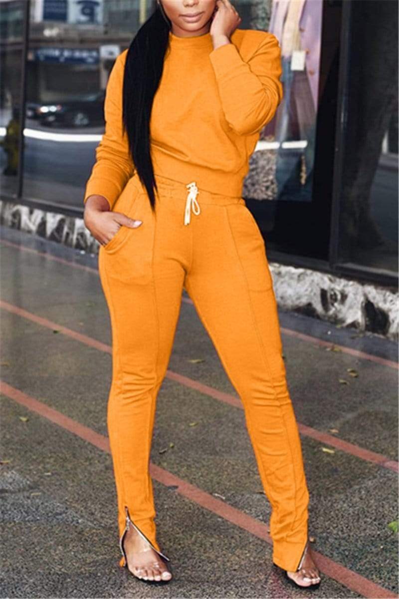 Fashion Casual Sports Feet Zipper Suit