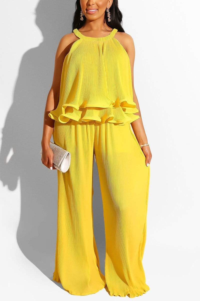 Casual Off Shoulder Sling Pants Set - VogueRegion