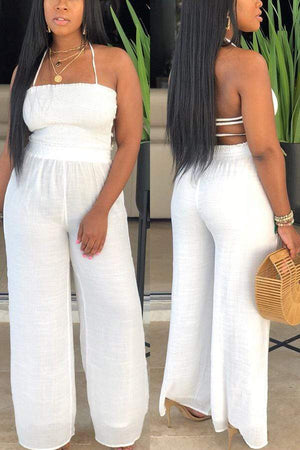 Sexy Halter Loose Wide Leg Jumpsuit