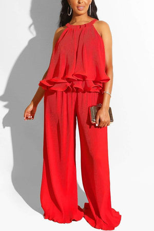 Casual Off Shoulder Sling Pants Set - VogueRegion