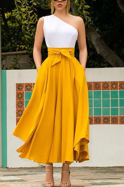 Fashion Casual Pure-Color Elegant Skirt - VogueRegion