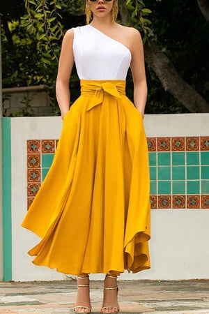 Fashion Casual Pure-Color Elegant Skirt - VogueRegion