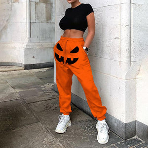 Halloween print sweatpants