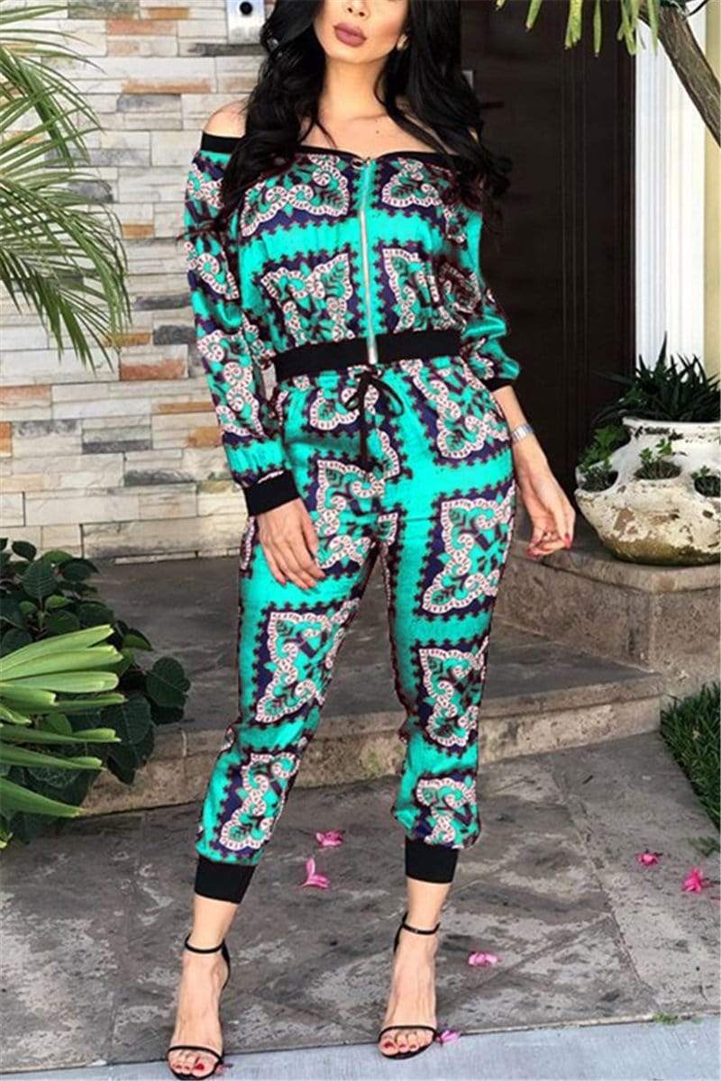 Personalized Print Casual Sports Two-Piece Suit