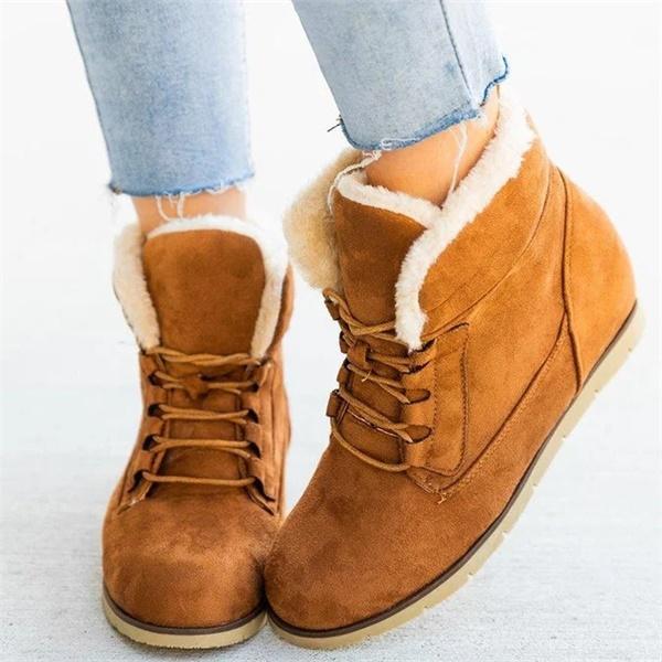 Women Winter Flats Heels Boots