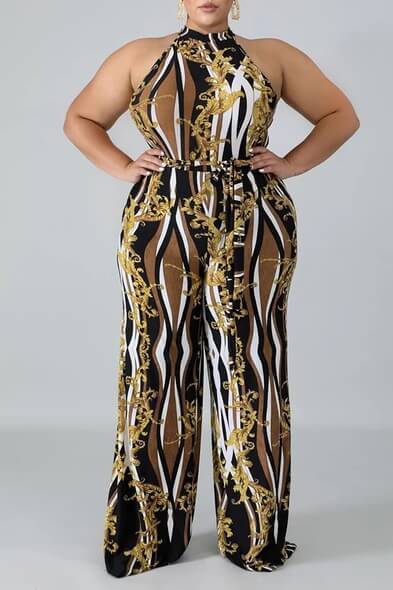 Casual Loose Print Jumpsuit