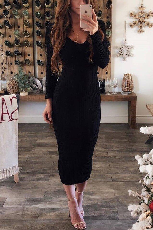 Sexy Fashion Long Sleeve Dress