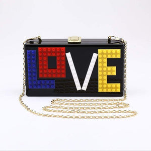 Fashion Letter Stitching Crossbody Bag