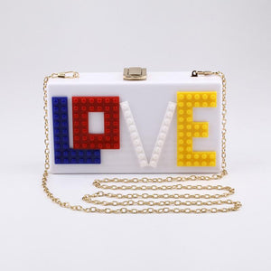 Fashion Letter Stitching Crossbody Bag