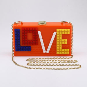 Fashion Letter Stitching Crossbody Bag