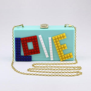 Fashion Letter Stitching Crossbody Bag