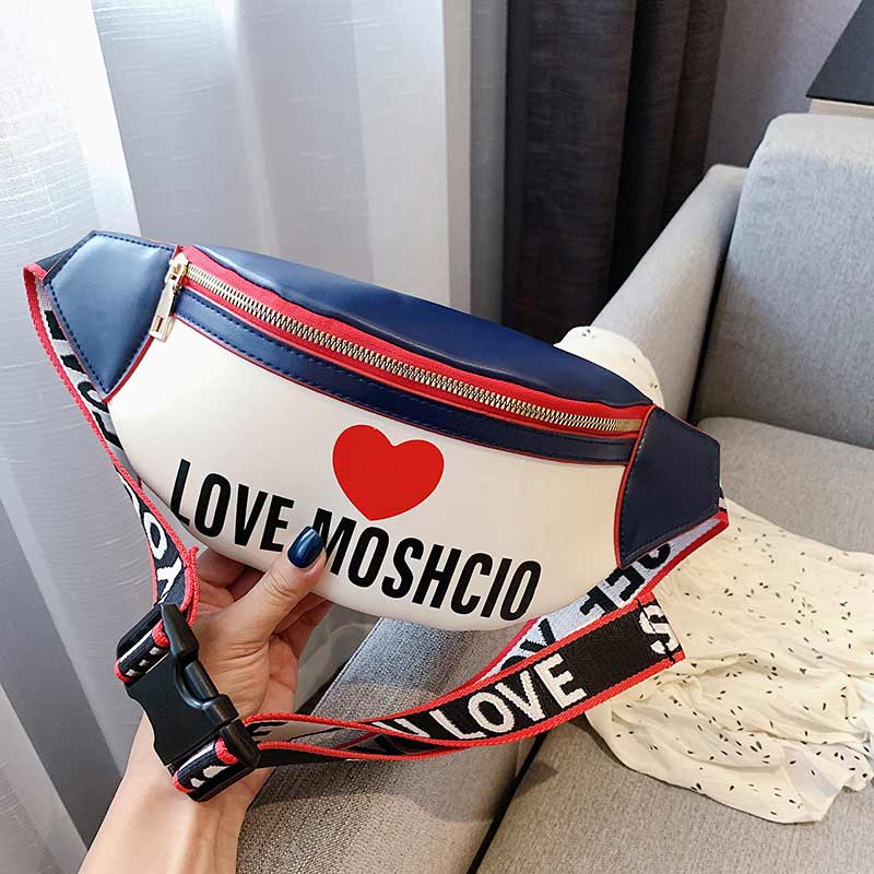 Fashion Printed Zipper Design Crossbody Bag